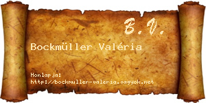 Bockmüller Valéria névjegykártya