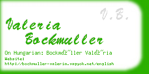 valeria bockmuller business card